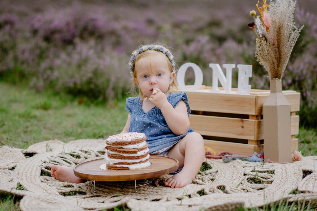 Fotografin-Judith-fotografiert_Brunsberg_Cakesmash_Fotoshooting_Baby_Sommer_Heidebluete